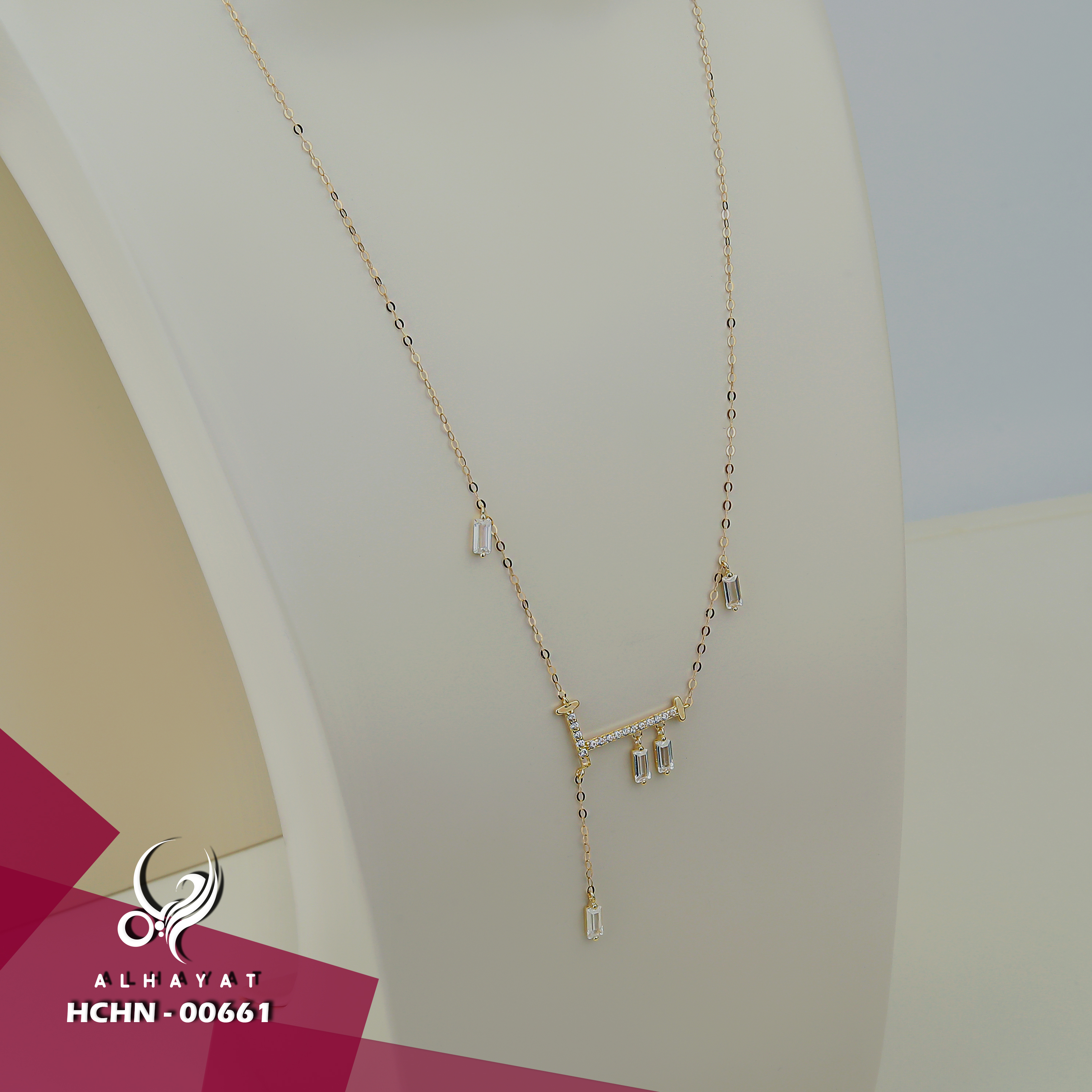 18 karat gold choker, made in Turkey - (H-0651)